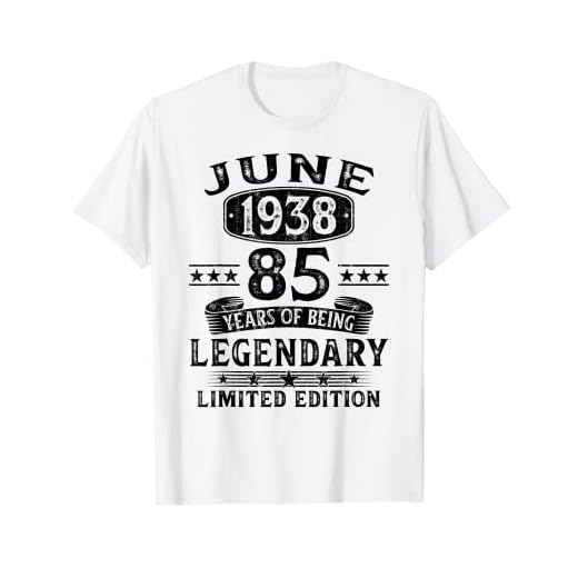 Regalo 85 Años Cumpleaños Hombre Mujer Hecho En Junio 1938 Camiseta