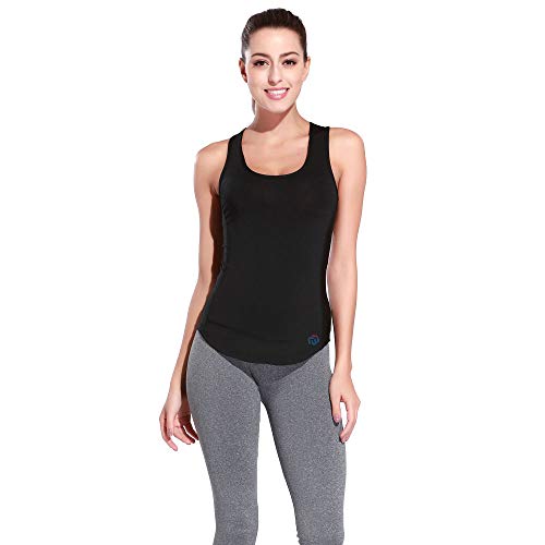 DECDEAL mulheres sem mangas costas nadador estampa camisa esporte para Yoga Gym Yoga elegante colete