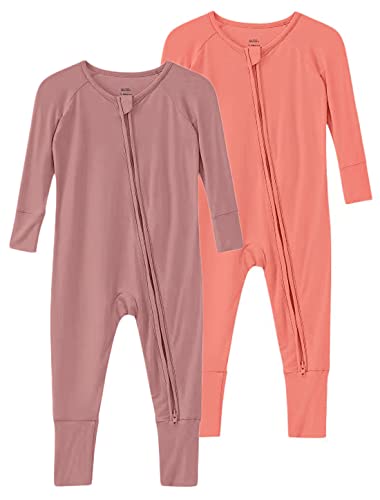 Image of SUZEL Baby Viscose from Bamboo Footless Pajamas Boys Girls Zippy Pjs Sleep 'N Play Romper - 0-24 Months