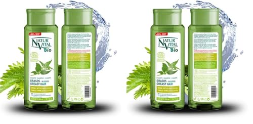 NaturVital Champú Bio Cabellos Grasos 300 ml (Paquete de 2)
