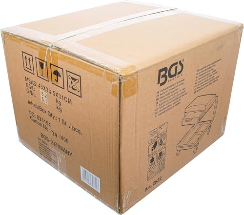 Taburete para mecánicos BGS 2832 para reparar frenos sin dolores de espalda 8