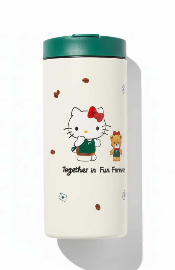 Starbucks x Hello Kitty Stainless Steel Tumbler 12 oz Pink Graphic Double-Wall Insulated Cute Collectible Drinkware