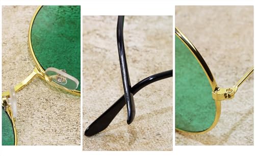 5 Pairs Round Hippie Sunglasses 60's 70's Style Colored Circle Costume Glasses for Women Men Halloween Party Favor3