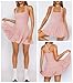 Hragc Women's Tennis Flowy Pleated Ruffle Athletic Pink Dress for Women Halter Neck Sleeveless Small Summer Mini Golf Dress with Shorts Pocket
