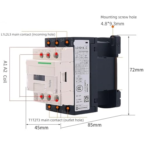Contacteur AC LC1D09 24V Schneider pour commande de moteur triphasé - 2