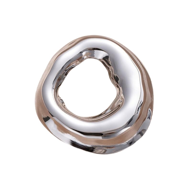 Geometric Metal Brooch Pin | Shiny Reflective Corsage Lapel Clothing Jewelry-image-31