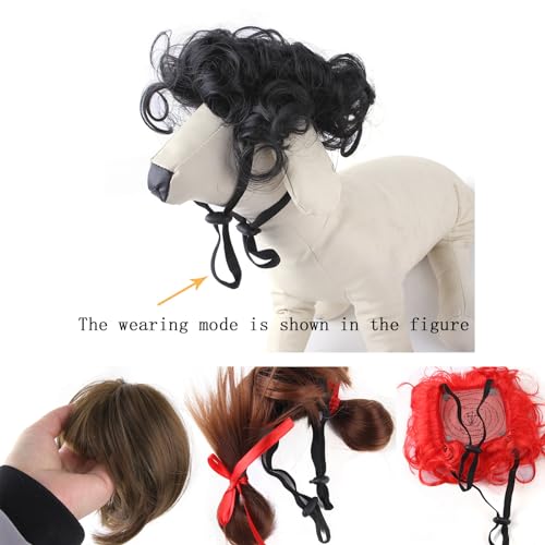 HomeSoGood 3pcs Pelucas para Mascotas Disfraz Divertido miniatura 5