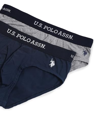 Image of U.S. Polo ASSN. Mens OEB11 Elasticized Waist Underwear Briefs - Pack of 2