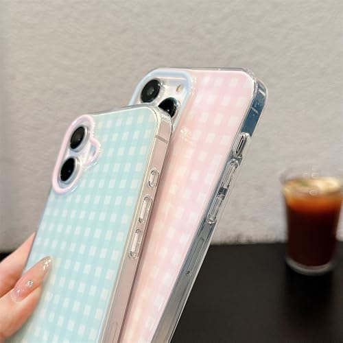 Coque iPhone 13 antichoc motif treillis vert protégeant des chutes - 2