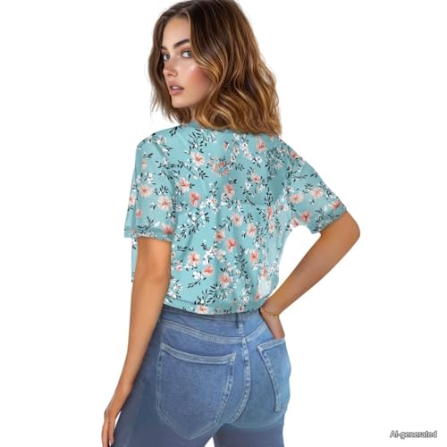 Image of Womens Short Sleeve Cardigans Lightweight Summer Cardigan Trendy Bolero Shrug Cute Floral Cardigan Sheer Bolero