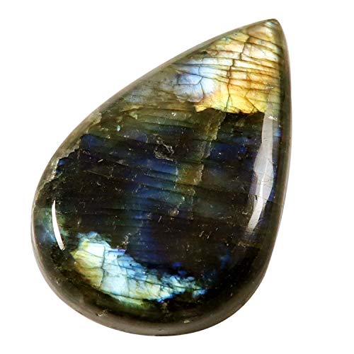 Labradorite cabochon naturelle 50,3 carats Ku74 : finis les bijoux ternes avec cette gemme pure