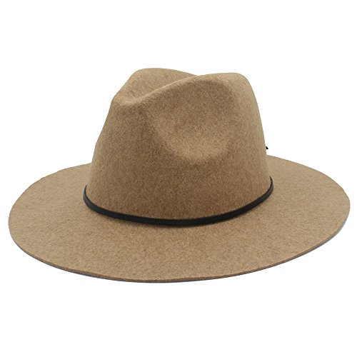 Sunny&Baby Sombrero de fieltro Trilby Fedora de lana de invierno para hombres Sombrero de Jazz Sombrero de sombrerera para mujer/caballero Moda (Color : 4, Size : 56-59cm)