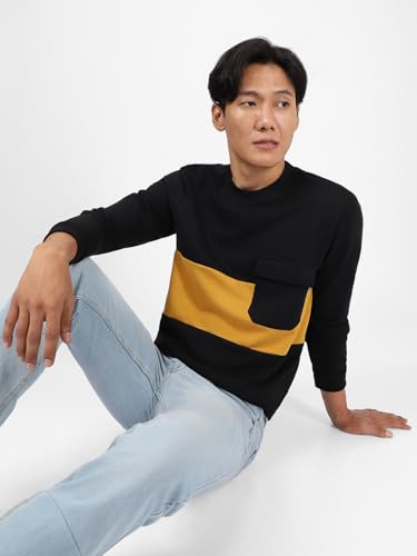 Image of Urbano Fashion Men's Cotton Color Block Sweatshirt