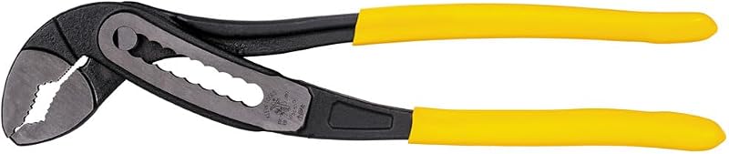 Alicates de bomba Klein Tools D50510 Classic Klaw Lengüeta y ranura de mandíbula en V, dientes endurecidos para un par máximo, 10 pulgadas