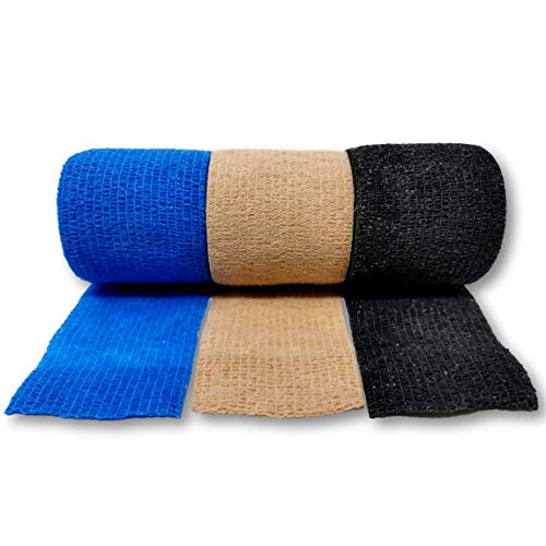 LisaCare Dressing | Medicazione coesiva di fissaggio 5cm x 4,5m | Medicazione sterile sigillata | Medicazione autoadesiva (confezione da 3)