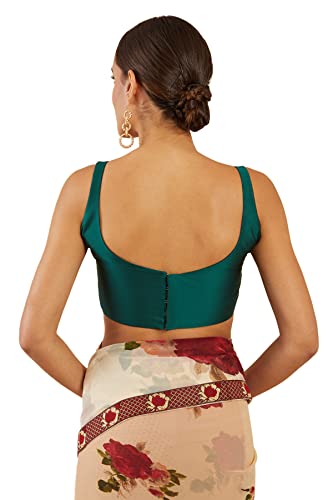 Image of Soch Women's Art Silk Regular Fit Sleeveless Blouse