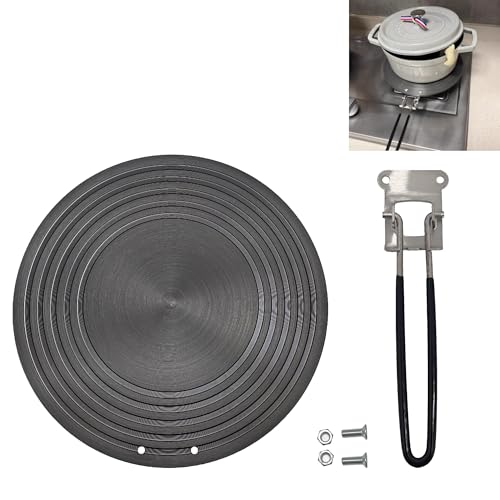 Smaoqingji Adaptador Inducción Placa Difusor Calor - 1 Unidad, Negra, Placas de Anillo con Mango Ergonómico, Apta Para Todo Tipo de Utensilios de Cocina, Cocinas de gas, Cocinas Eléctricas, etc
