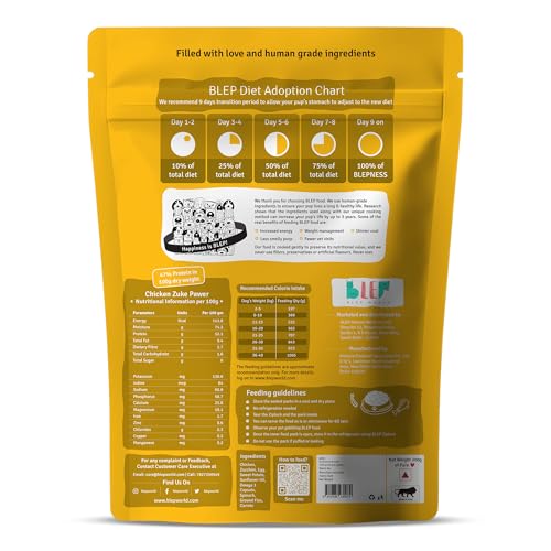 Image of BLEP Fresh Dog Food (Wet)-A Meal Pack | Chicken - Broccoli and Zucchini Gravy (300gm x 1 Each) | Pack of 2-600g