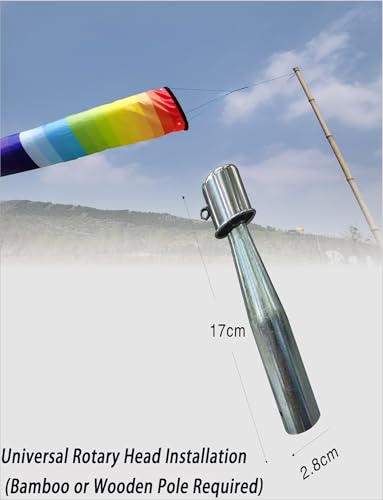 Mât de manche à air inox 3m avec support pivotant 360 - 4