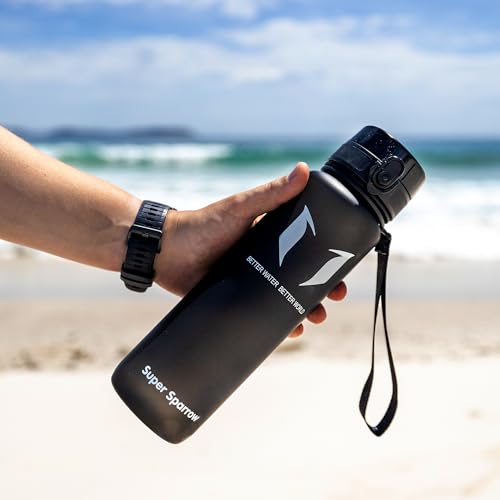 Super Sparrow Trinkflasche - Tritan Wasserflasche - 500ml - BPA-frei - Ideale Sportflasche - Sport, Wasser, Fahrrad, Fitness, Uni, Outdoor - Leicht, Nachhaltig