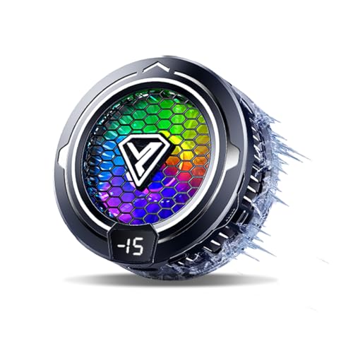 Cell Phone Cooler Heatsink for Gaming,Phone Cooling Fan Cooler for iPhone/iPad to Keep Phone Cool,Magnetic Phone Cooling Case Radiator with RGB LED for iPhone MagSafe Series/Samsung/Android