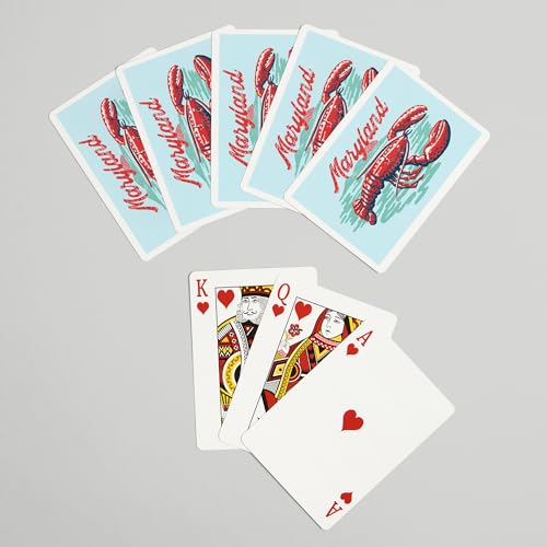 Baraja de Póker Maryland Distressed Ink Red Lobster 52 cartas miniatura 7