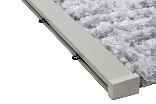 Rideau de porte chenille contre vis-à-vis et mouches gris
