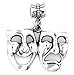 It's All About...You! Mini Comedy & Tragedy Mask Dangling European Bead Charm 90Ad