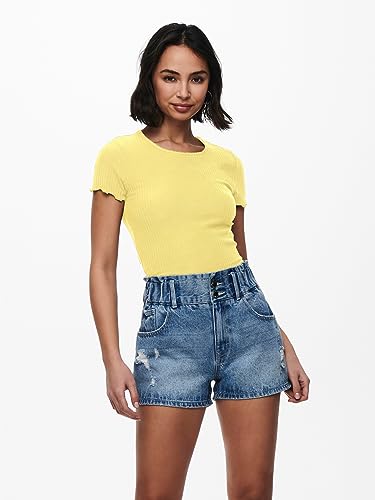 ONLY Damen ONLEMMA S/S Short TOP NOOS JRS T-Shirt, Dusky Citron,L 2
