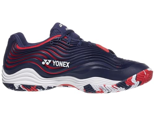 YONEX Men's Power Cushion Fusionrev 5 Tennis Shoes Navy and Red3