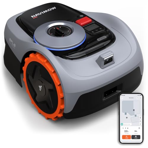 NAVIMOW Robot cortacésped I105E sin Cable delimitador, área Recomendada: 500 m², máx.: 600 m², Ganador de la Prueba robótica RTK Vision, protección contra erizos, mapeo automático con IA