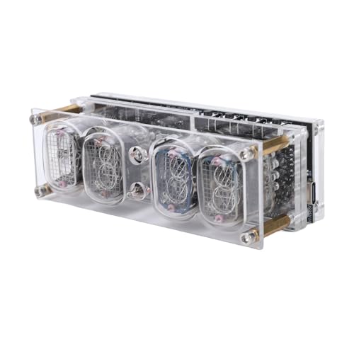 Reloj de Tubo Nixie IN12 Evita Escritorios Aburridos con Luz RGB y Temporizador 4