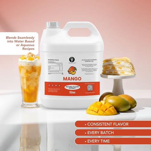 Image of Dolce Flav Mango Flavoring 32 oz - Bulk Tropical Extract for Beverage Manufacturing, Ice Cream Shops & Foodservice