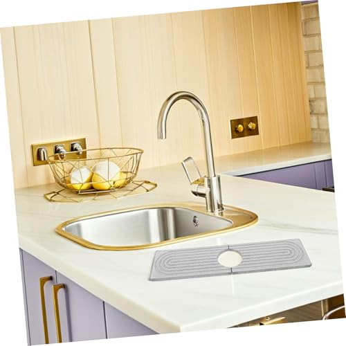 Alfombrilla protectora y protector contra salpicaduras para grifo de baño o cocina 7