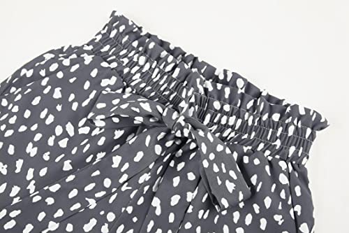 Image of SySea Girls Wide Leg Pants Kids Cute Print High Waisted Loose Fit Comfy Belted Lounge Trousers with Pockets