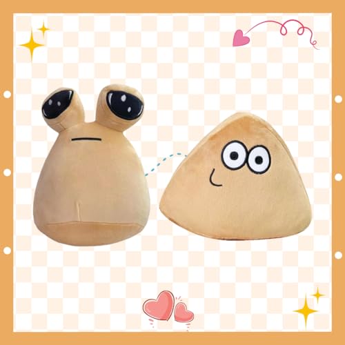 Pou Plüsch, 22cm My Pet Alien Plüshies für Kinder - Cartoon Anime Stofftier für Haus Schlafzimmer Dekoration, Geburtstag Weihnachten Geschenk für Jungen Mädchen Fans