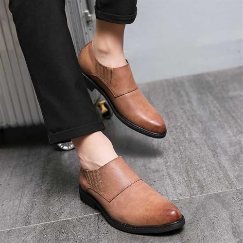 Mens Formal Shoes Non Slip Office Business Italian Suede Leather Evening Slip-on Breathable2