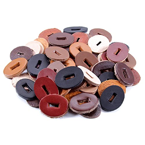 Rondelles de poignée en cuir USA de forme ovale pour manche de couteau