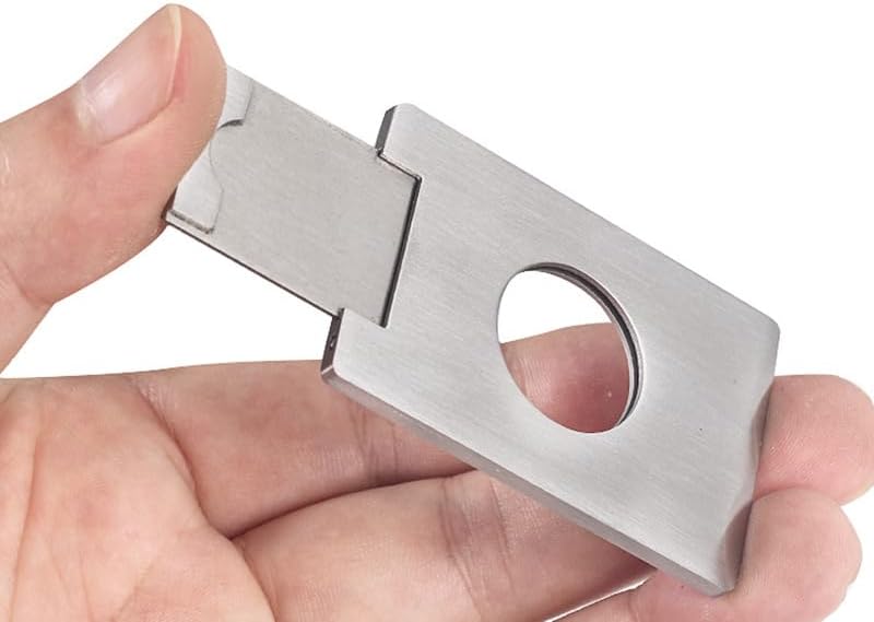 Square Cigar Cutter Portable Stainless Steel Guillotine Scissors Metal Gift