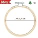 Caydo 36 Pieces 3 Inch Embroidery Hoops Small Cross Stitch Hoop Bulk Circle Mini Embroidery Hoops for Halloween Ornaments, Craft Art Sewing