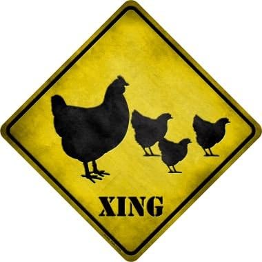 Chicken Xing Novelty Metal Crossing Sign CX-038