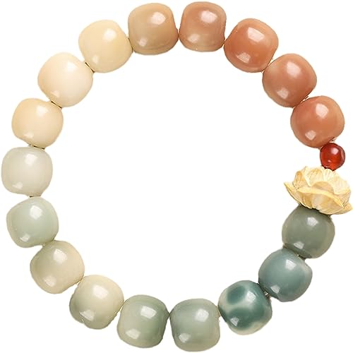 Pulsera de jade natural y piedra talismán unisex estilo vintage