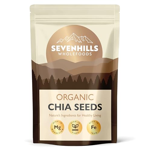 Sevenhills Wholefoods Organic Chia Seeds 400g, Source of Omega 3, Protein, Fibre