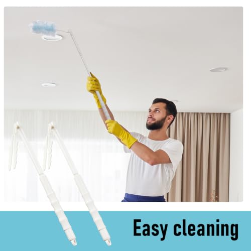 Image of Colingmill 2 Pack Replacement Duster Handles, 3 Ft Extendable, White
