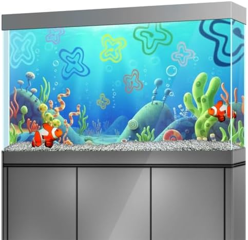 Aquarium Background Stickers for 5-9 Gallon Tanks