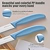 OPOLIA Tomato Knives,Blue Table Knife Set of 2,Serrated Kitchen Knive,Stainless Steel Sharp Dinner Knife,Utility Knifes,Ergonomic Handle Paring Knifes for Vegetable and Fruits,Dishwasher Safe #3
