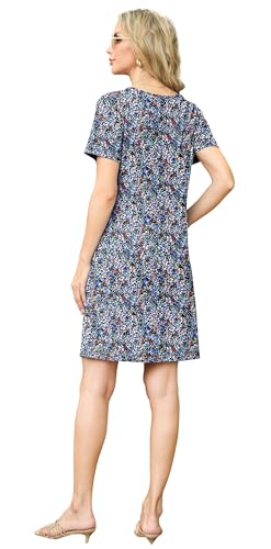 Robe à manches courtes et col rond dotée d'une poche latérale - 6