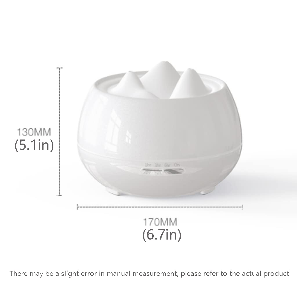 Ulepszony Diffuser voor etherische olie in ijsbergvorm, slimme timing 500 ml luchtbevochtiger met afstandsbediening, 3 gaten buiten de mist, 7-kleuren nachtlampje Zrelaksować się