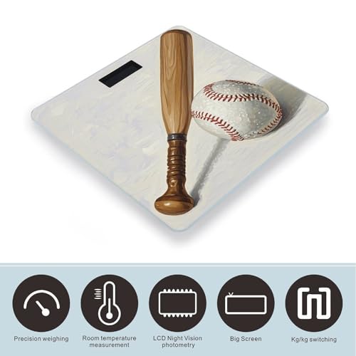 Báscula digital de baño con plataforma grande y pantalla LCD miniatura 3