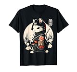 Japanese Samurai Cat Tattoo, Kawaii Ninja Cat T-Shirt